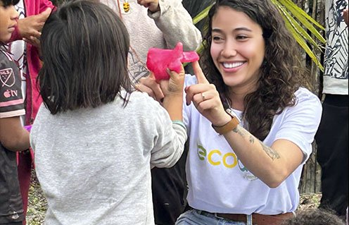 EcoDay 2025 GreenYellow em Itanhaém, voluntariado corporativo na Aldeia Nhamandu Ouá